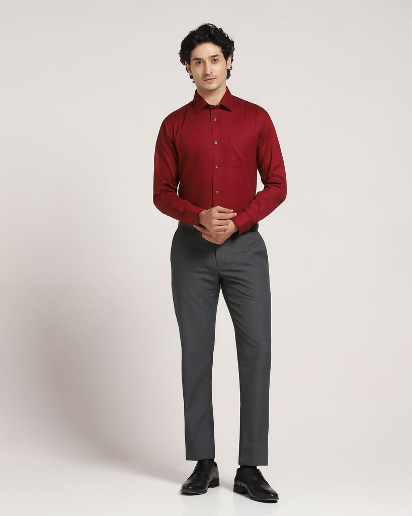 Formal Wine Textured Shirt - Logan