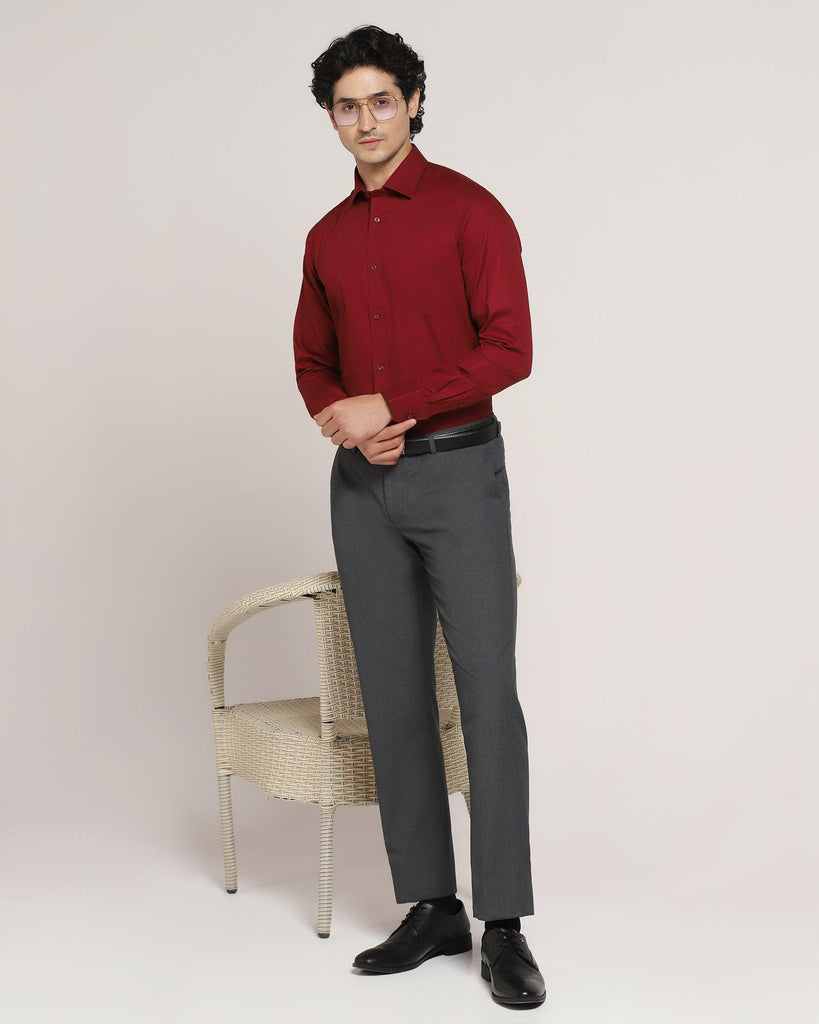 Formal Wine Textured Shirt - Logan