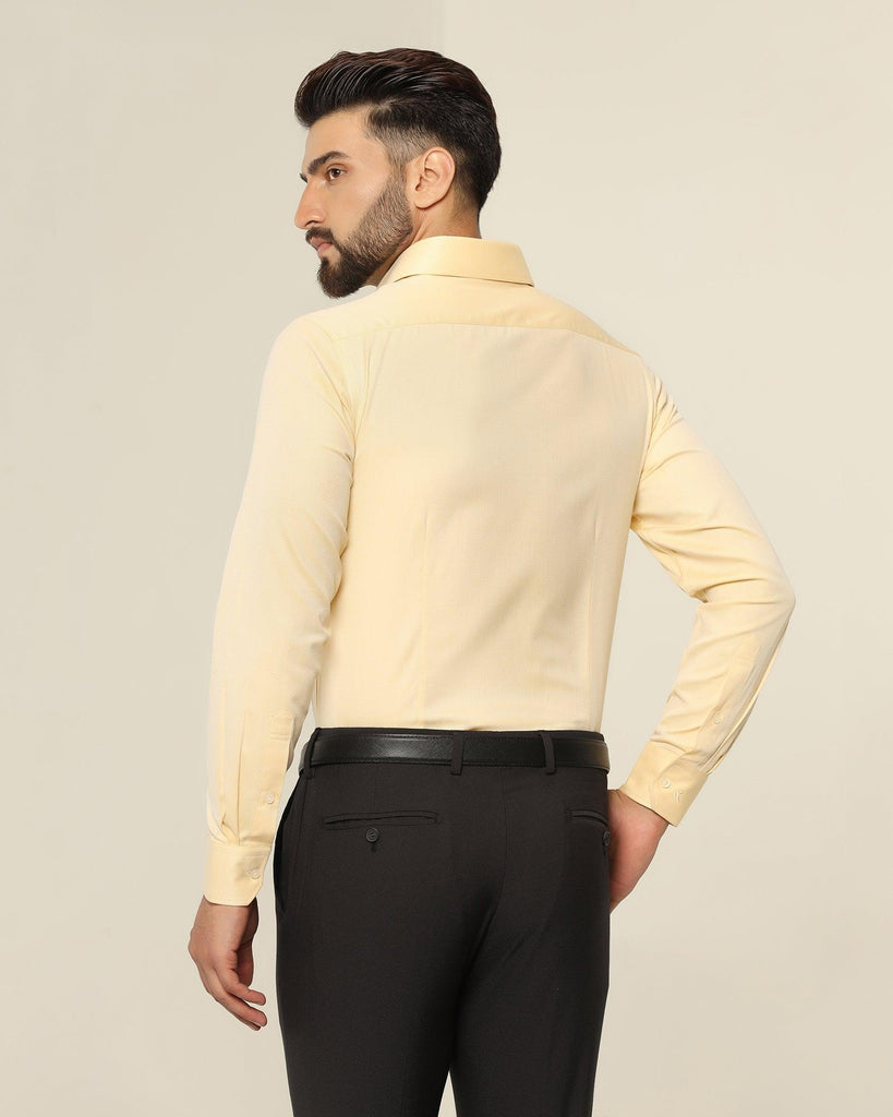 Temp Tech Formal Yellow Textured Shirt - Pound