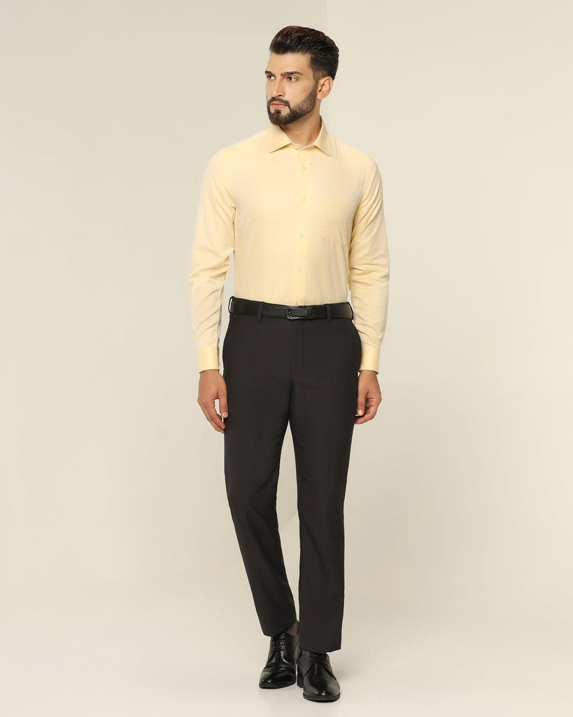 Temp Tech Formal Yellow Textured Shirt - Pound