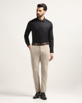 Slim Comfort B-95 Formal Beige Textured Trouser - Easter - Blackberrys