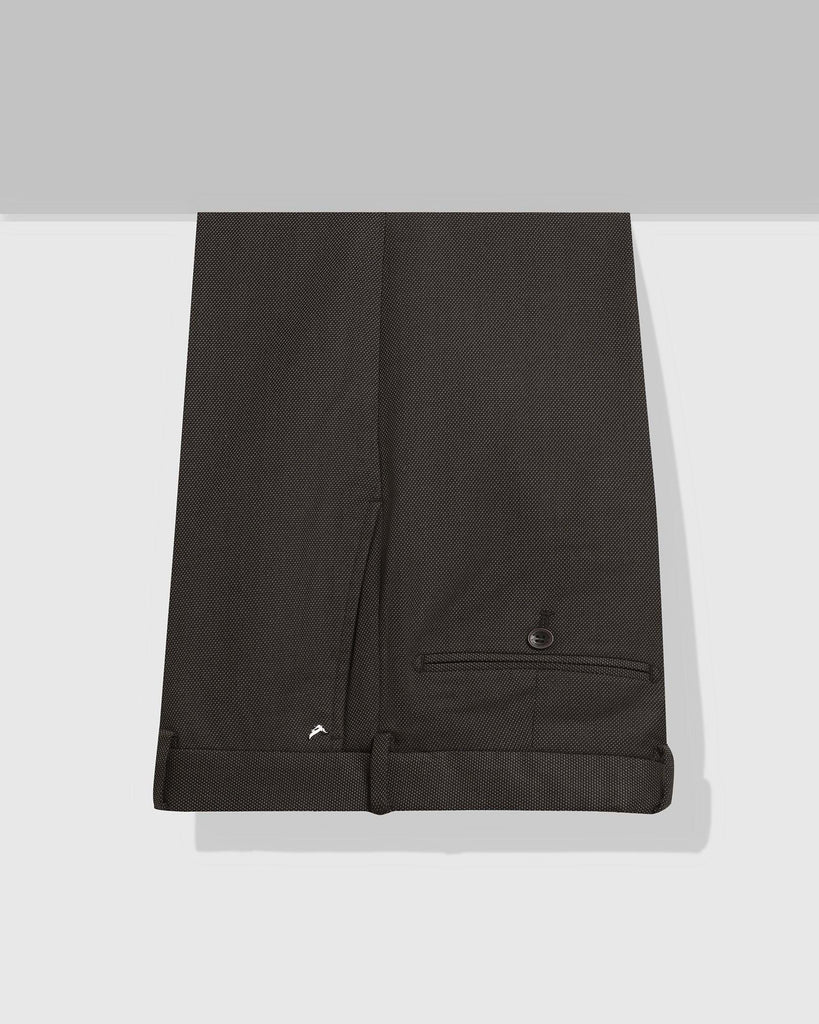 Straight B-90 Formal Charcoal Textured Trouser - Mario