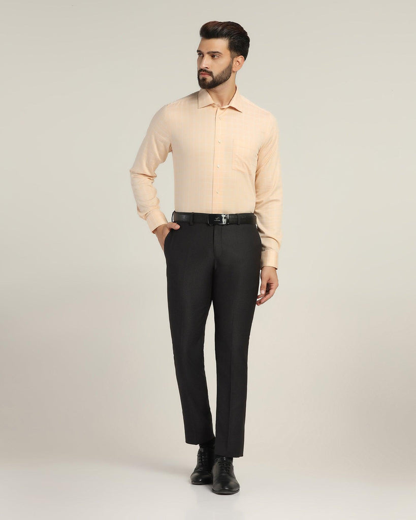 Slim Fit B-91 Formal Charcoal Textured Trouser - Shane