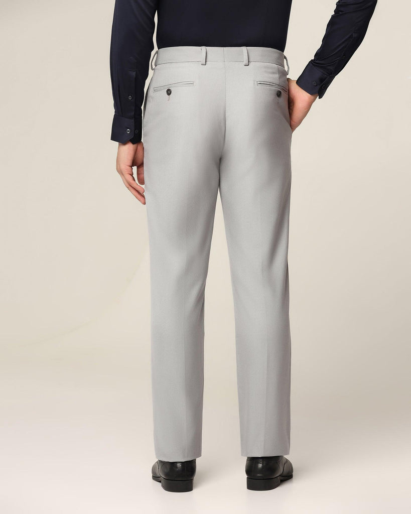 Straight B-90 Formal Grey Textured Trouser - Mario