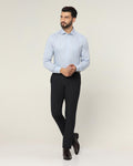 Textured Formal Trousers In Navy B-91 (Reader) - Blackberrys