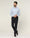Slim Fit B-91 Formal Navy Textured Trouser - Reader