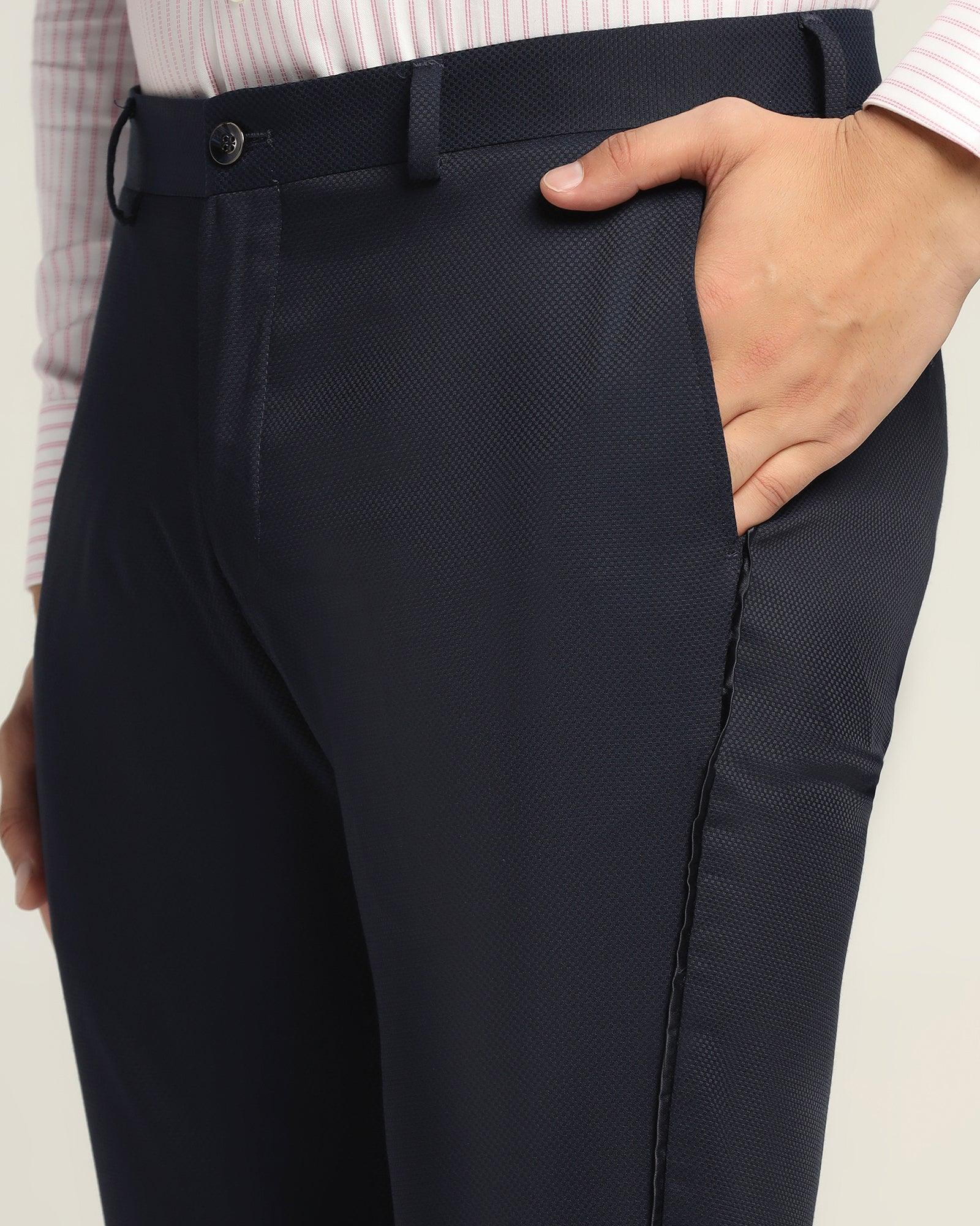 Navy Comfortable Elasticated Trouser –