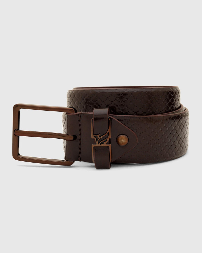 Leather Wine Textured Belt - Tarak