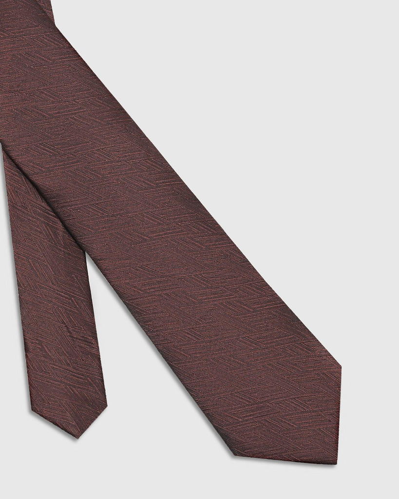 Silk Brown Textured Tie - Terry