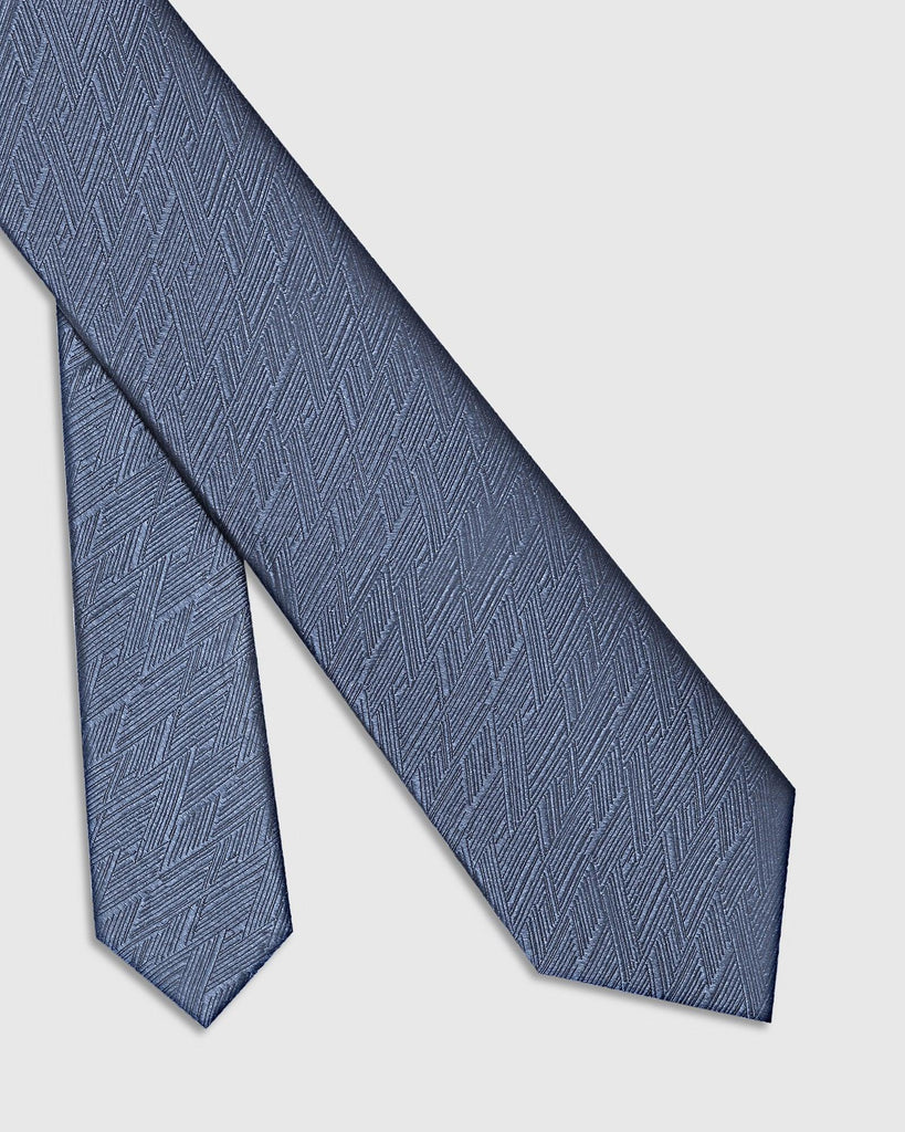 Silk Navy Textured Tie - Terry