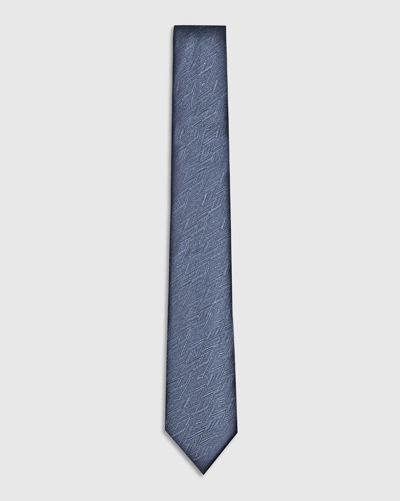 Silk Navy Textured Tie - Terry