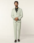 Three Piece Mint Textured Formal Suit - Steddle