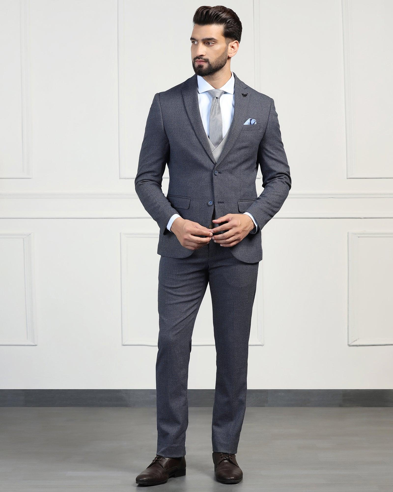Blackberry Suits Three Piece Blazer Suit Three Piece Aqua Solid Formal  Suits Randle