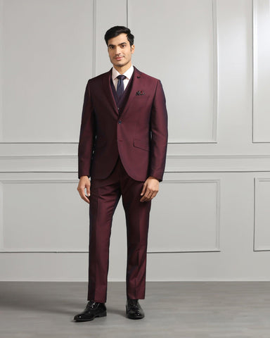 Slim Fit B-91 Formal Blue Textured Trouser - Beck