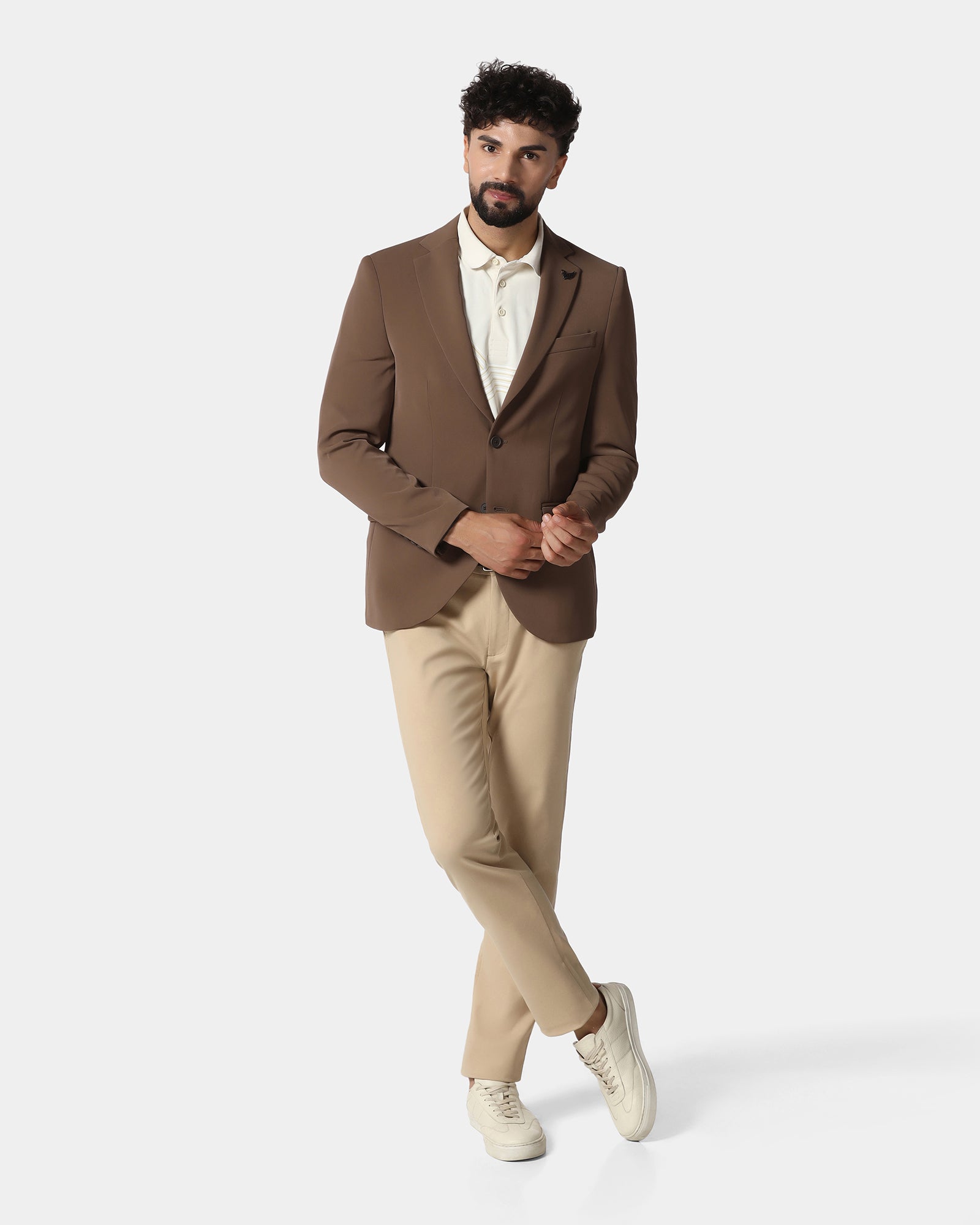 Tobacco Brown TechPro Solid Blazer - Absolute