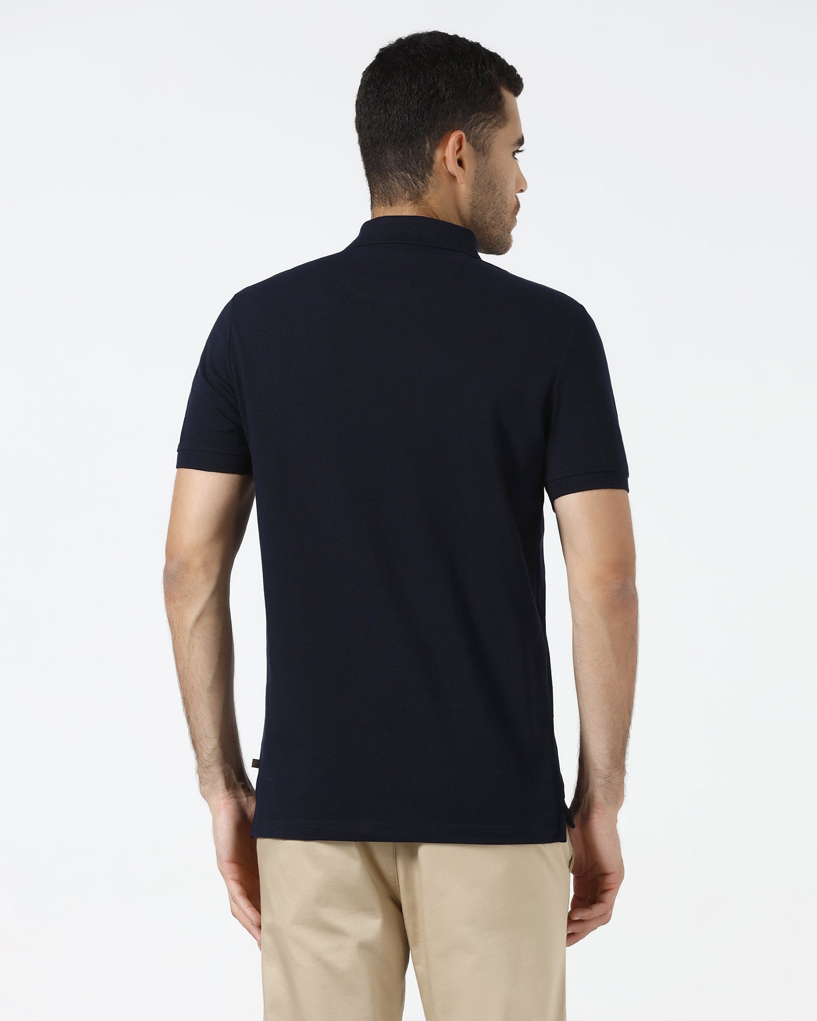 True Navy Solid Polo - Bright