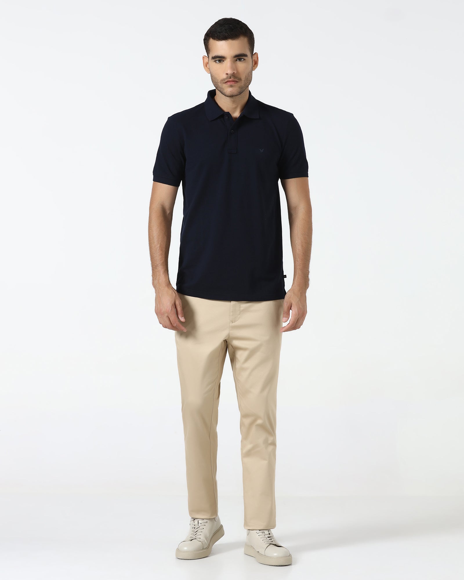 True Navy Solid Polo - Bright