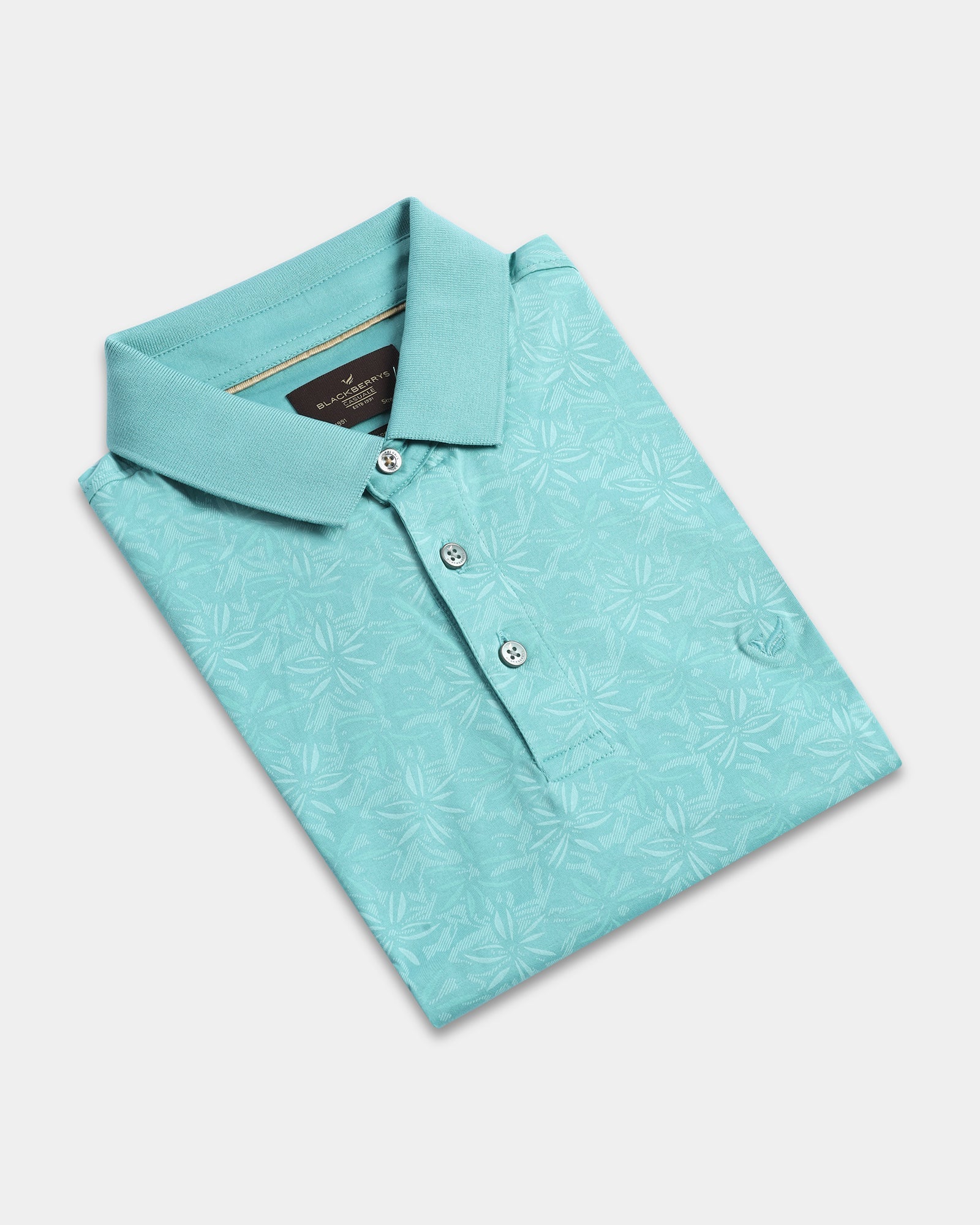 Turquoise Printed Polo - Dane