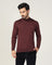 High Neck Wine Solid Sweater - Jester