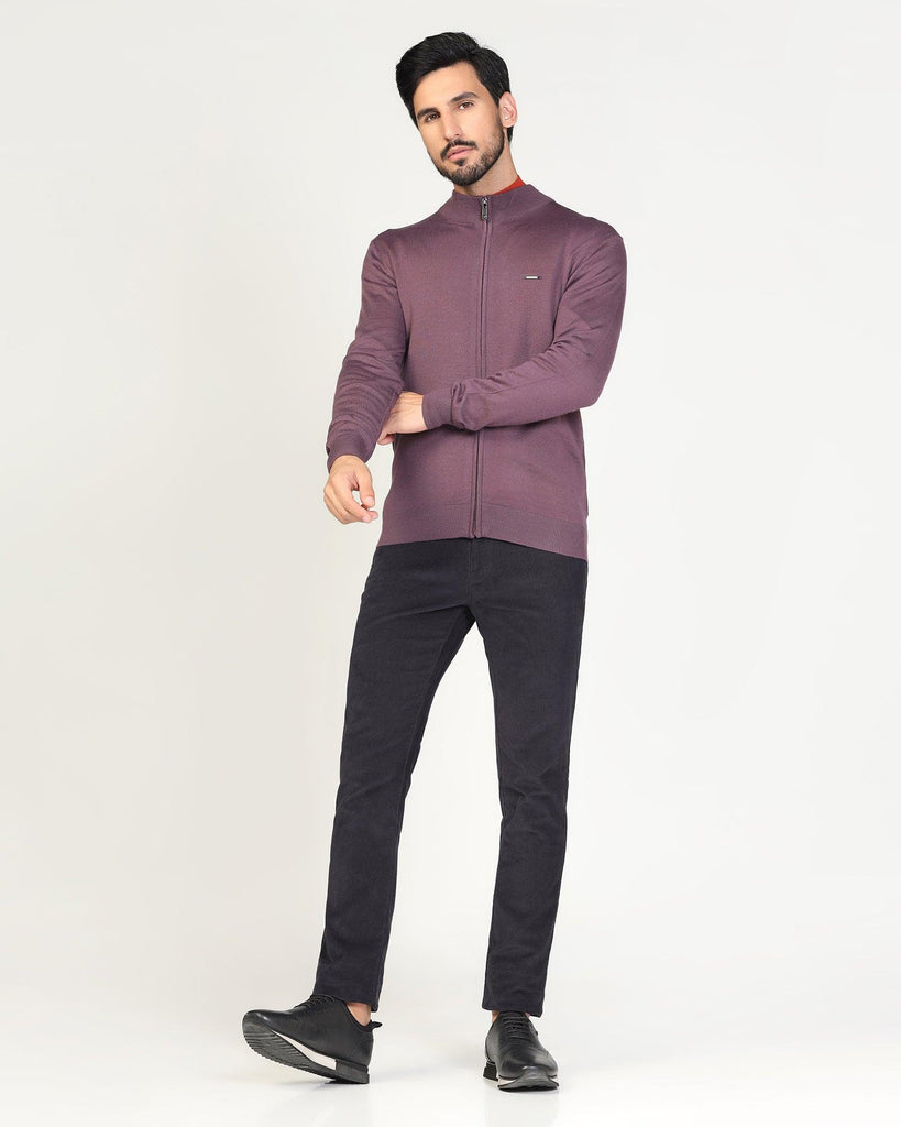 High Neck Dry Rose Solid Sweater - Jude