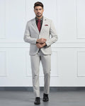 Two Piece Beige Solid Formal Suit - Connor