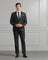 Two Piece Black Textured Formal Suit - Carbon