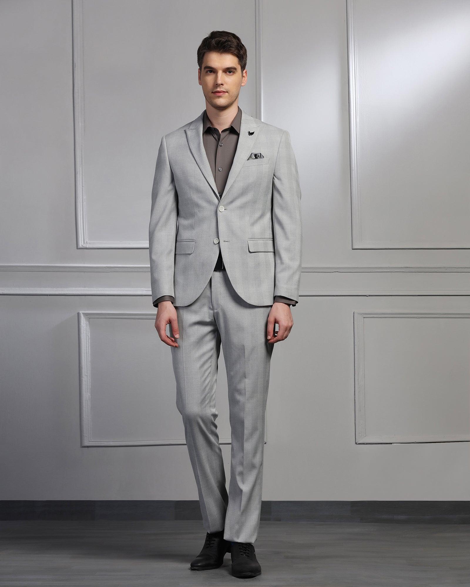 Two Piece Grey Check Formal Suit - Jayce