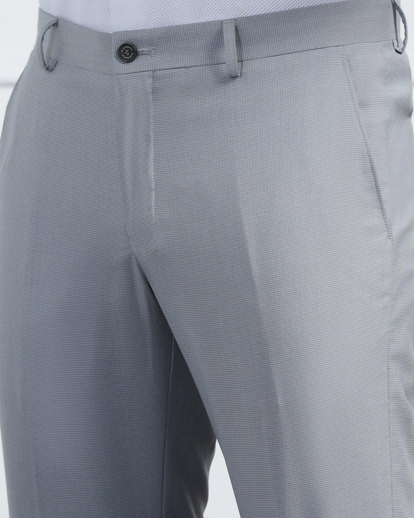 Two Piece Grey Textured Formal Suit - Pax