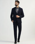 Two Piece Navy Solid Formal Suit - Weimer