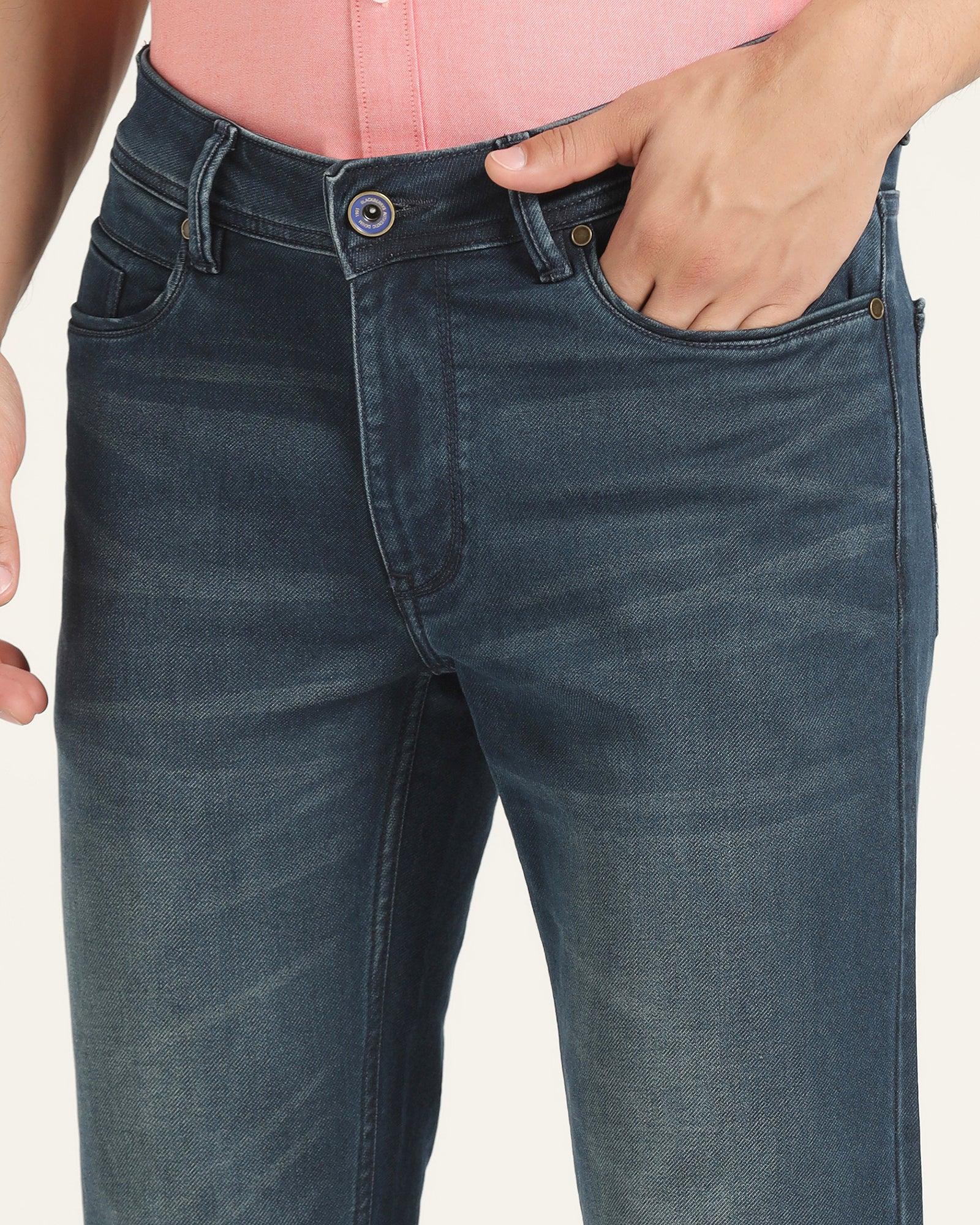 Ultrasoft Slim Comfort Buff Fit Indigo Blue Jeans - Naoto