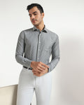 Non Iron Formal Grey Stripe Shirt - Intex