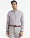 Non Iron Formal Purple Textured Shirt - Ivis