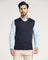 V-Neck Navy Solid Sweater - Aime