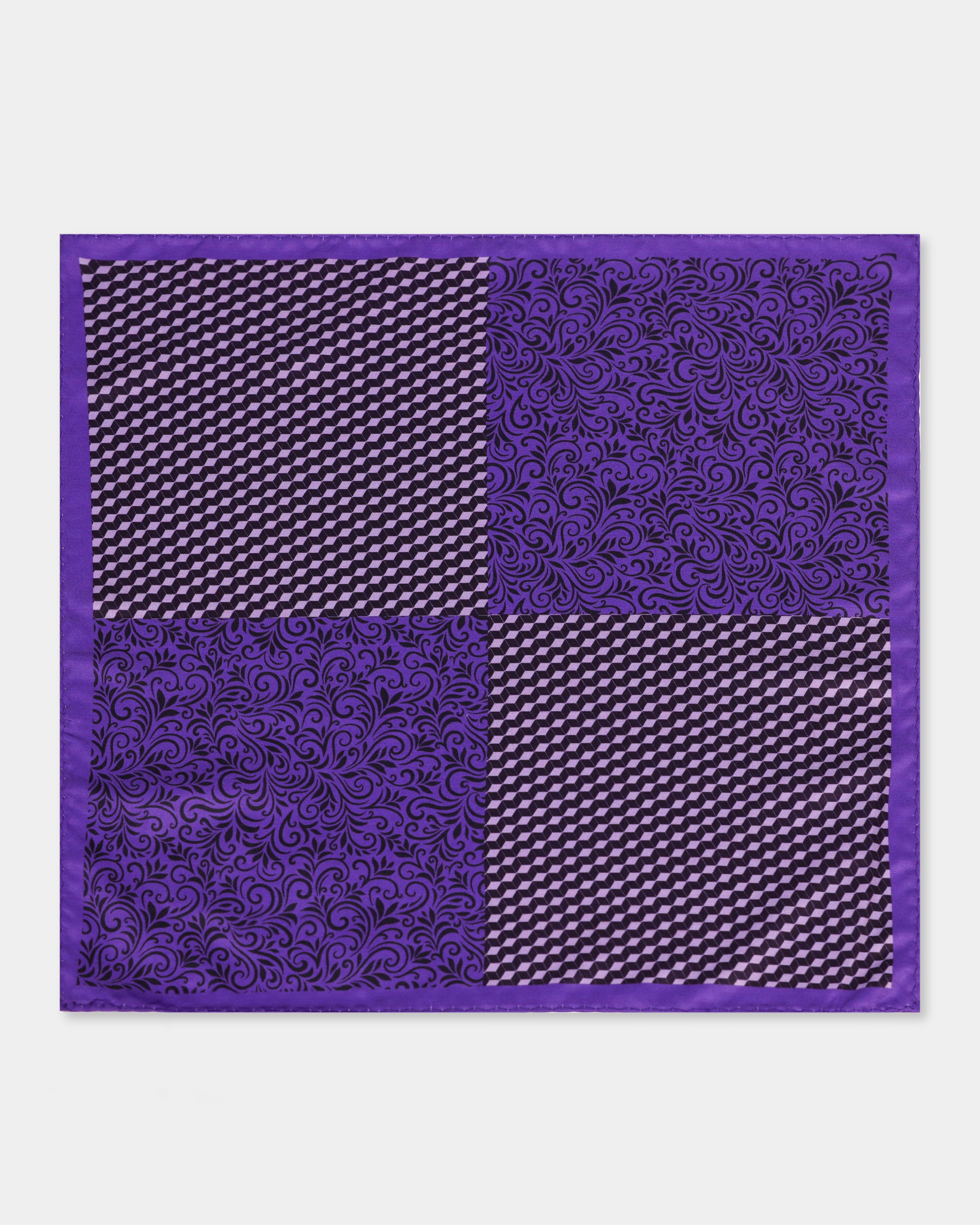 Violet Printed Pocket Square - Walena