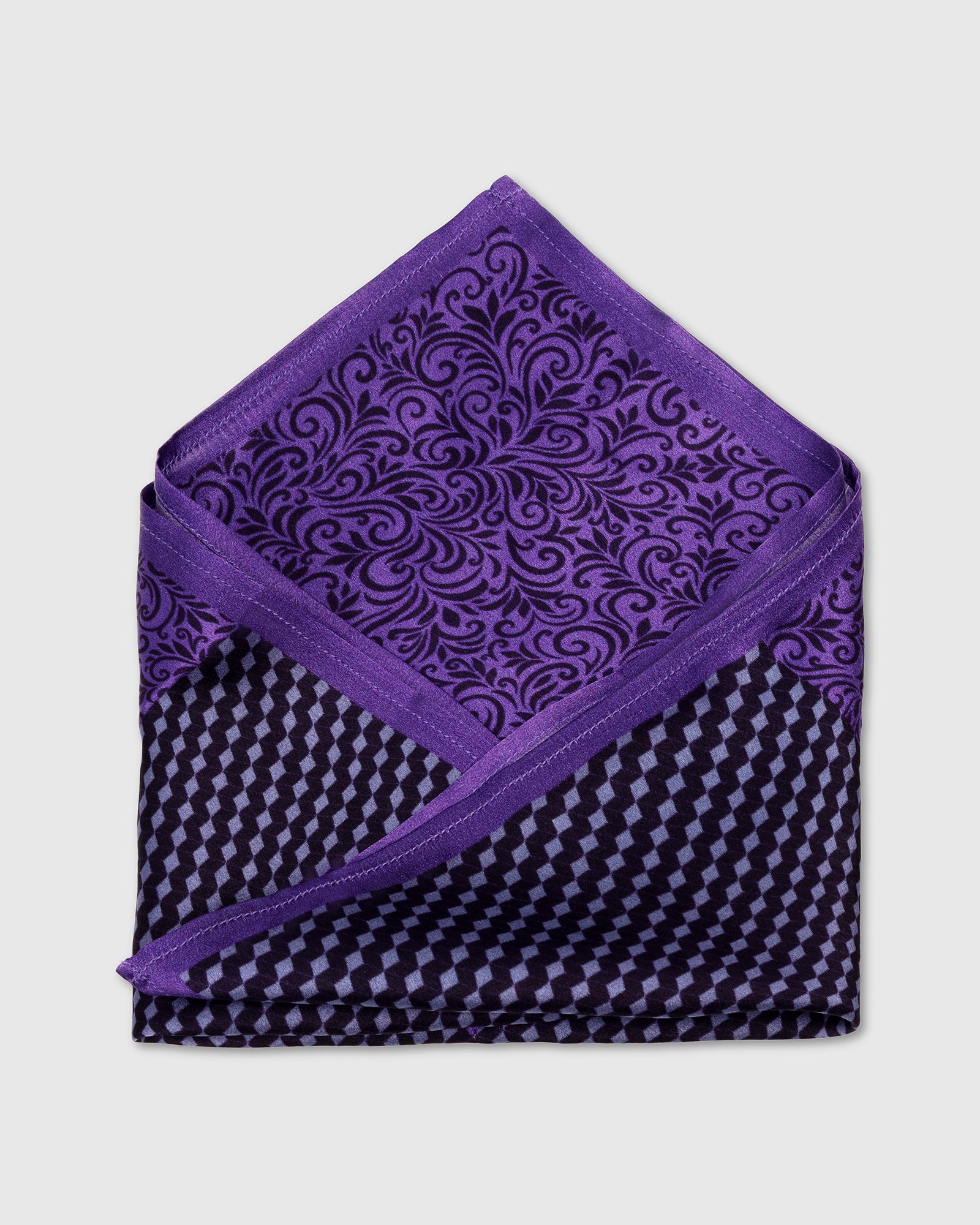 Violet Printed Pocket Square - Walena