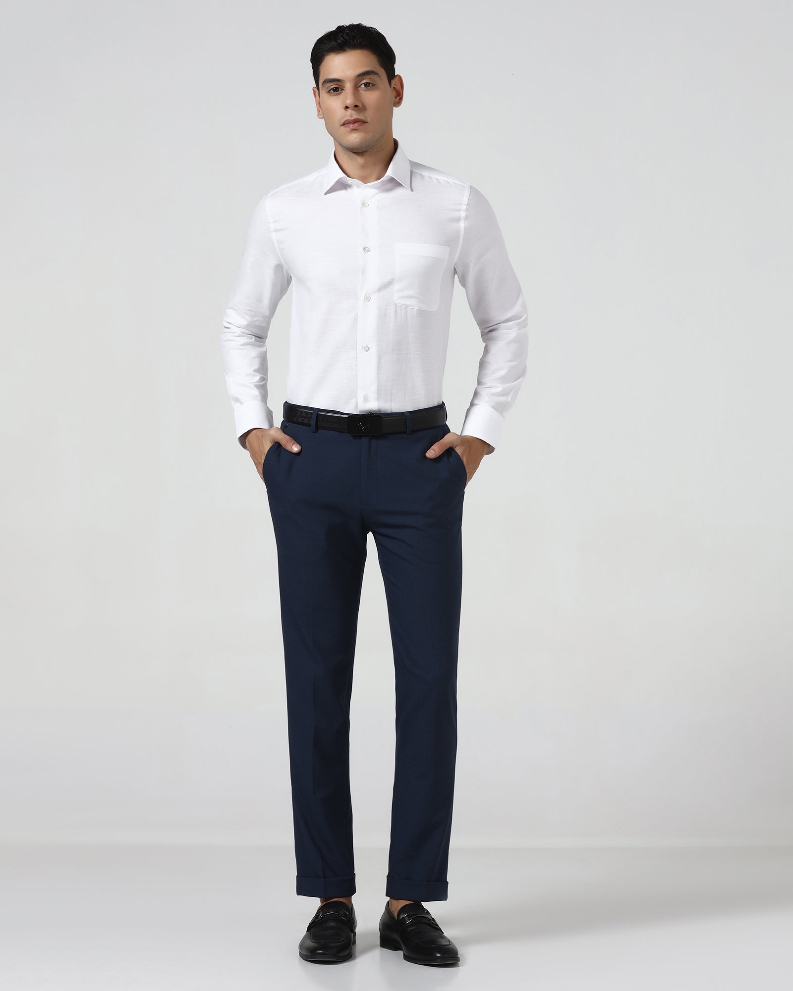 White Luxe Solid Shirt - Quebec