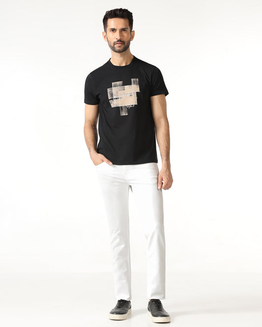 White Bleed Zero Slim Fit Jeans - Rene