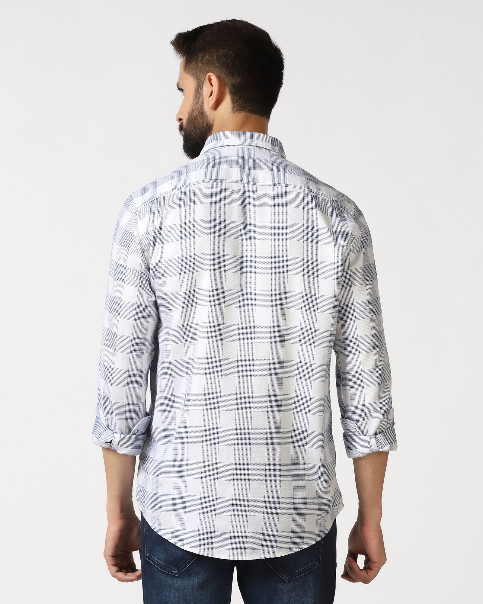 White Check Shirt - Recom