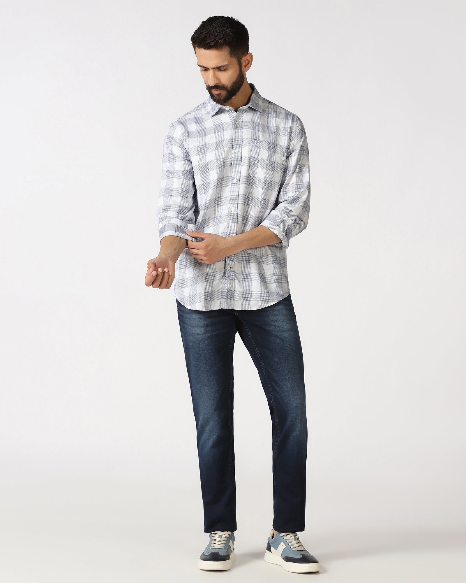 White Check Shirt - Recom