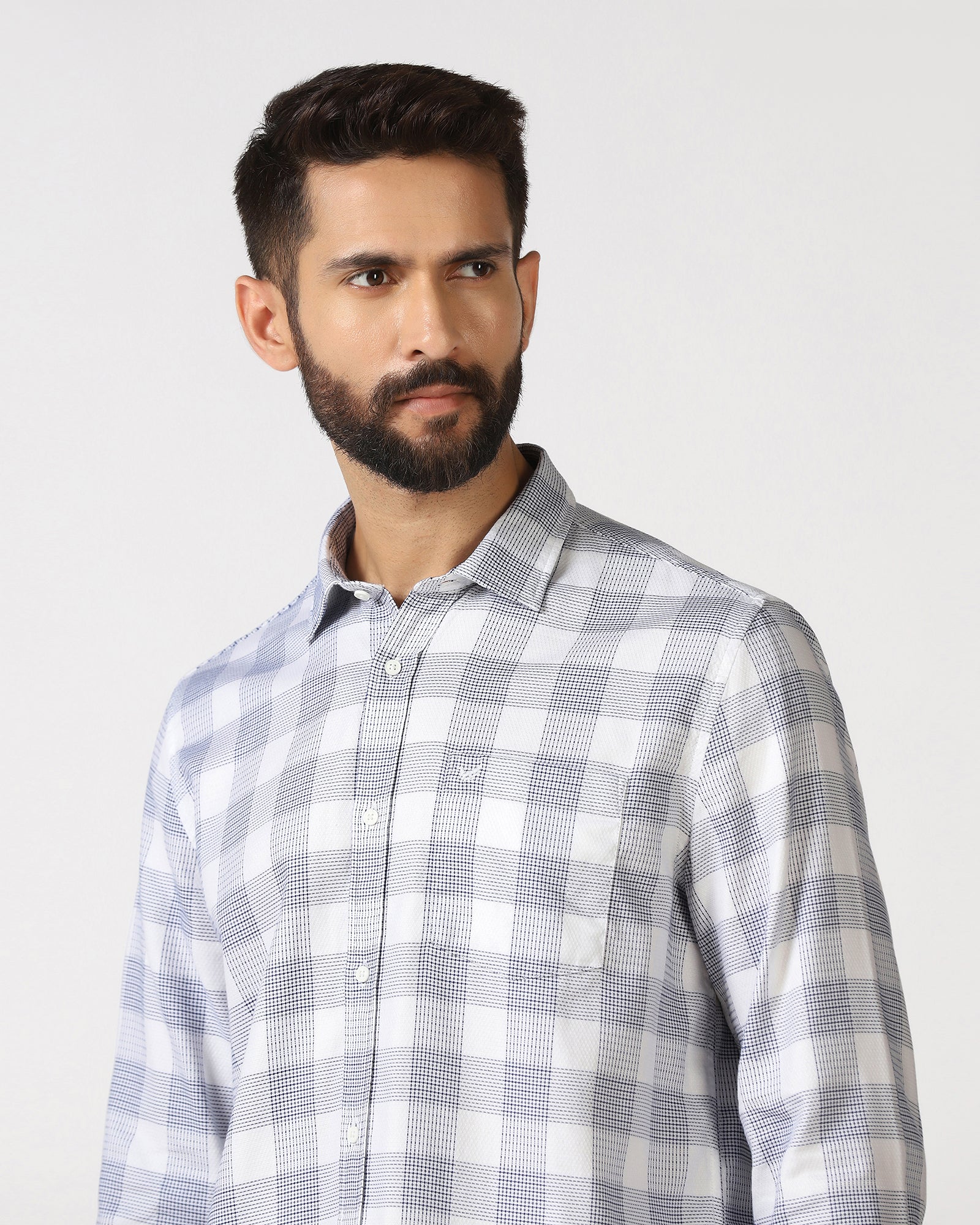 White Check Shirt - Recom
