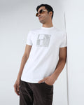 White Crew Neck Printed T-Shirt - Sybill