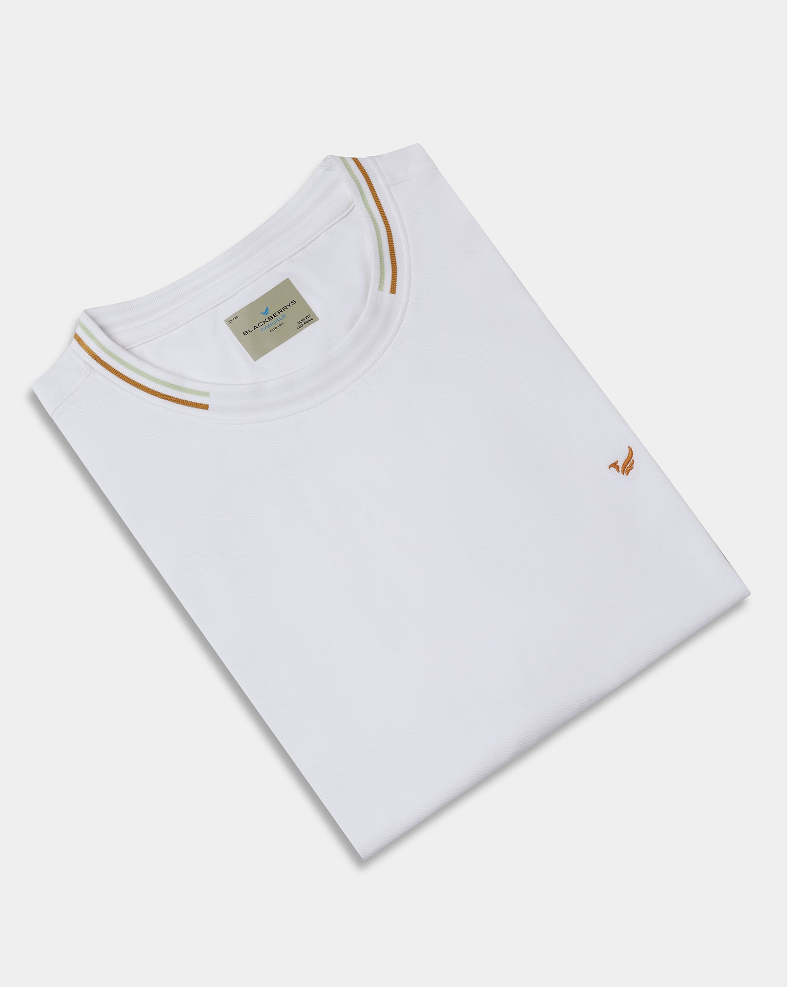 White Crew Neck Solid T-Shirt - Bellatrix