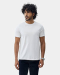 White Crew Neck Solid T-Shirt - Twinn