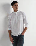 White Linen Solid Shirt - Joster