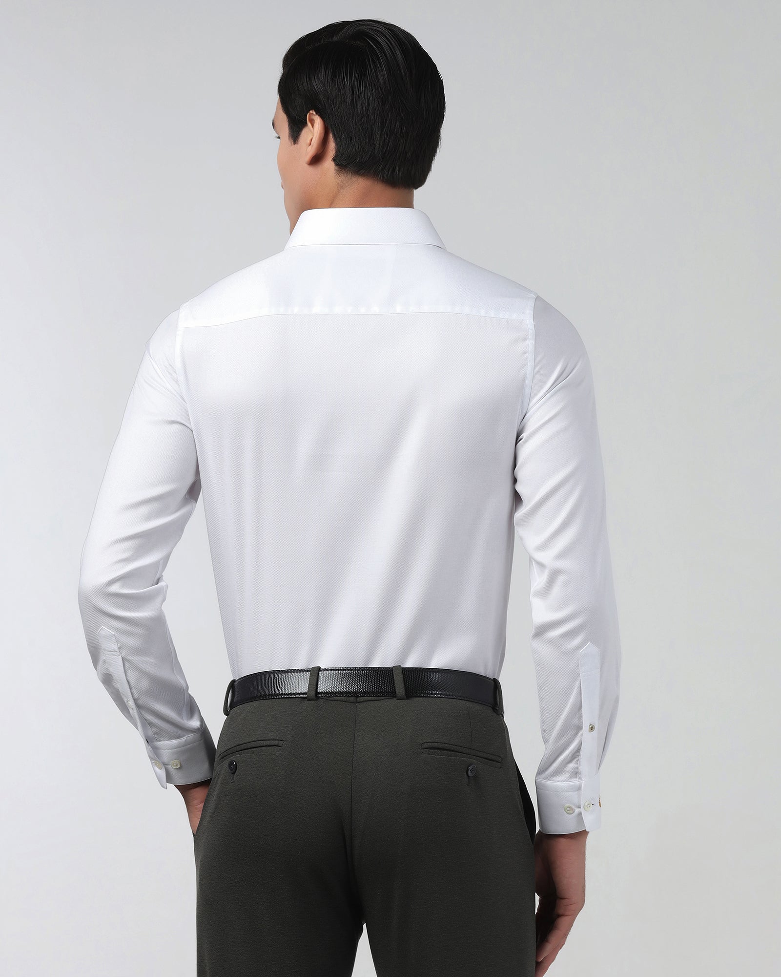 White Luxe Textured Shirt - Twix