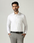 White Non Iron Textured Shirt - P31