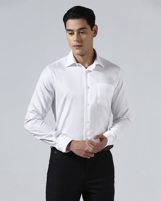 White Non Iron Textured Shirt - P31