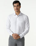 White Non Iron Textured Shirt - Reform