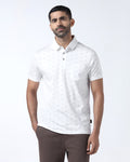 White Printed Polo - Joey