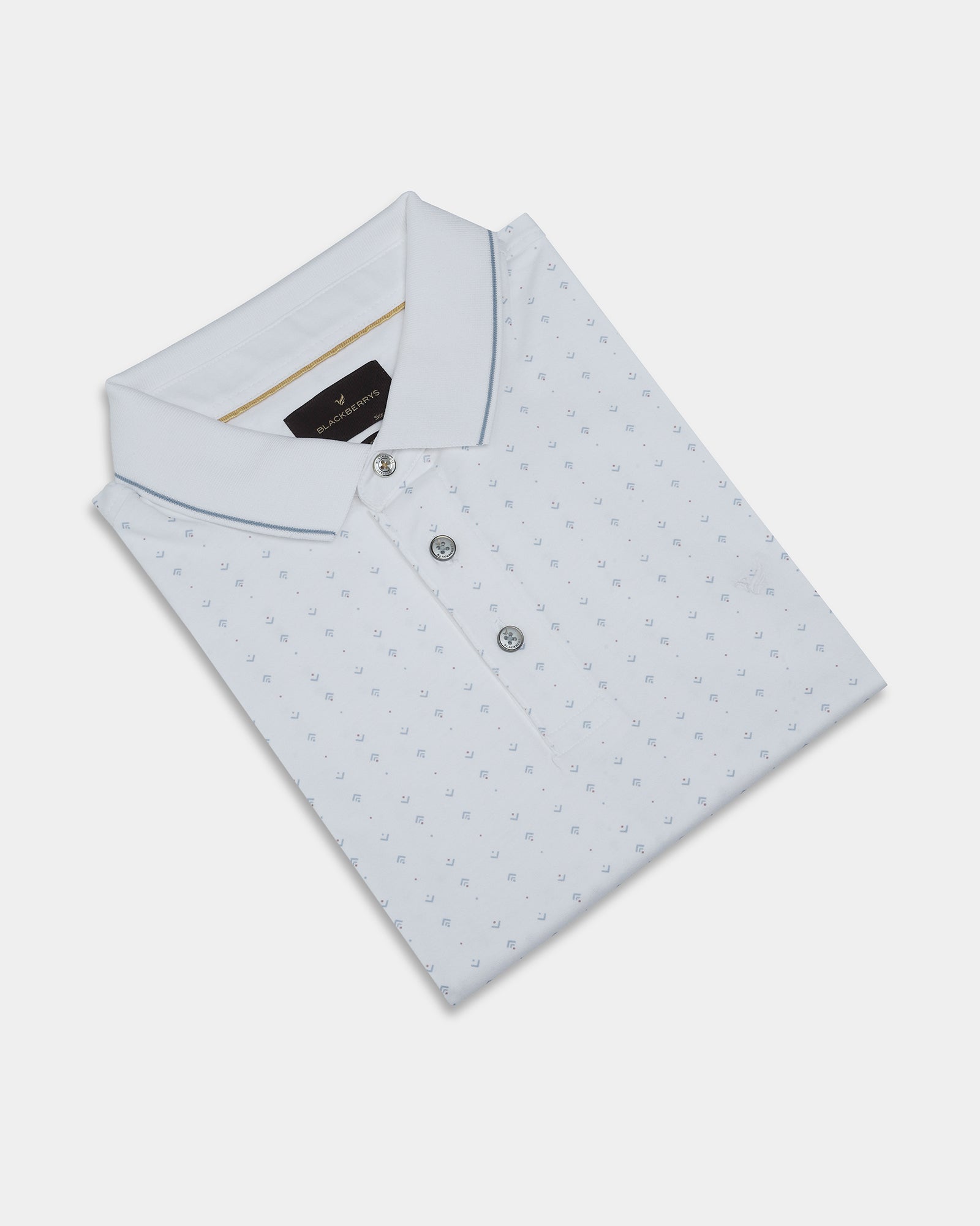 White Printed Polo - Kima